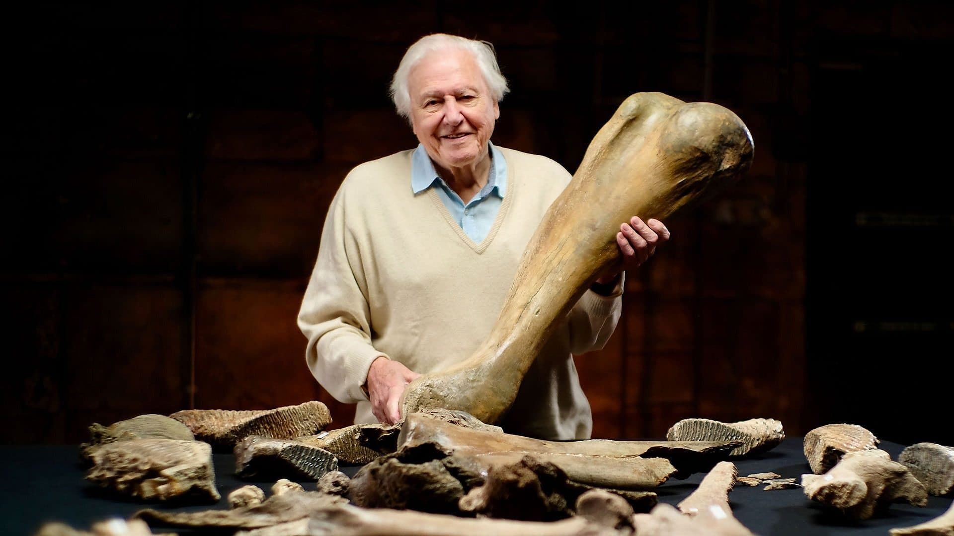 Cubierta de David Attenborough y el mamut prehistórico