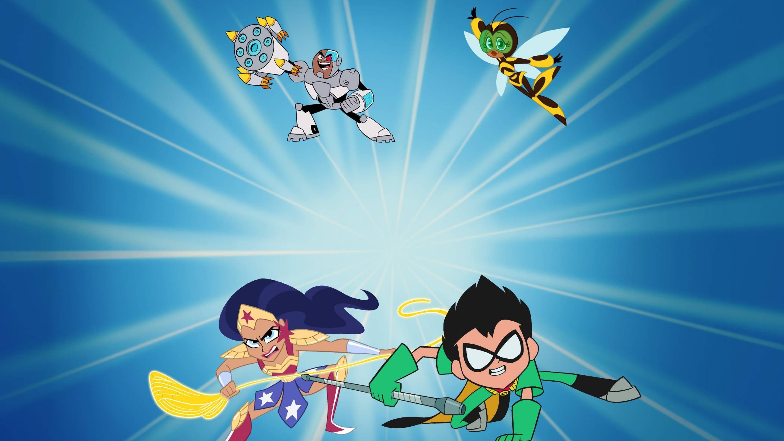 Cubierta de ¡Los jóvenes titanes van! y DC Super Hero Girls: Caos en el multiverso