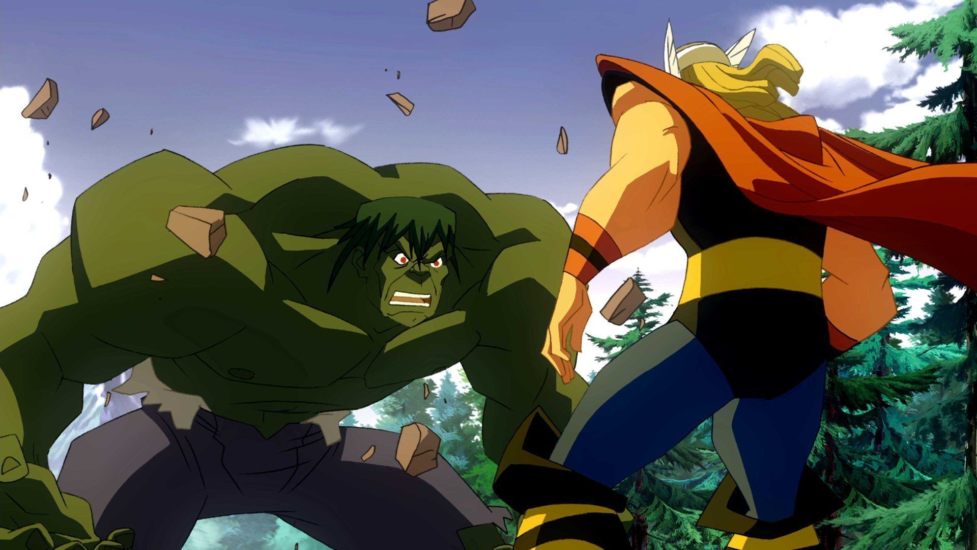 Cubierta de Hulk contra Thor