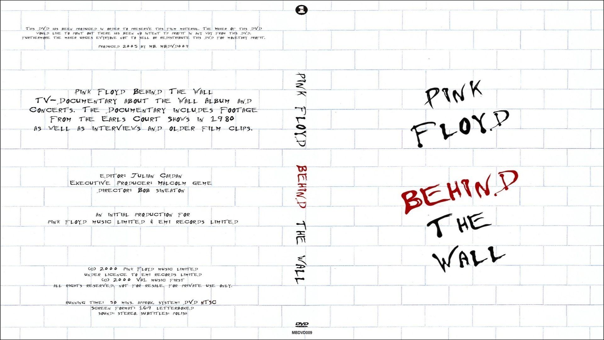 Cubierta de Pink Floyd: Detrás del muro