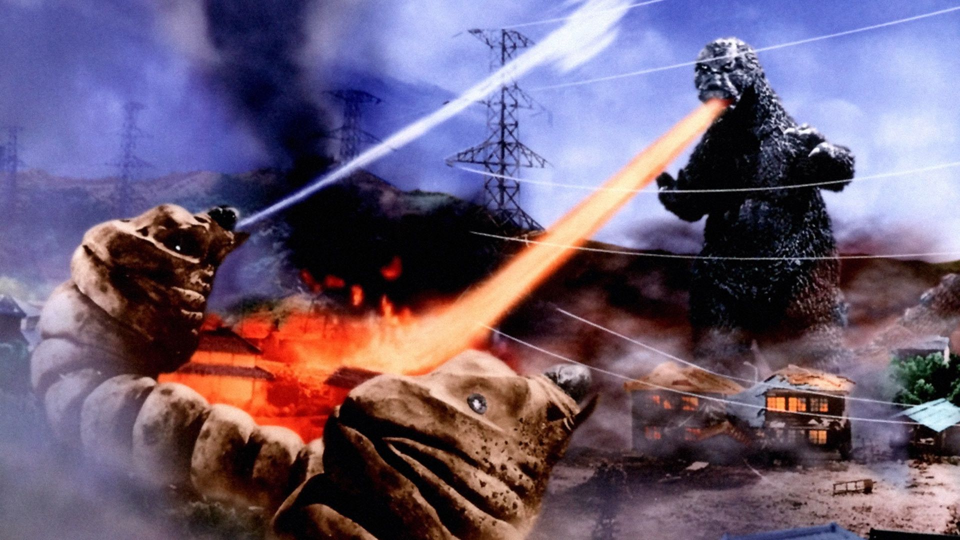 Cubierta de Godzilla contra los monstruos (Godzilla contra Mothra)