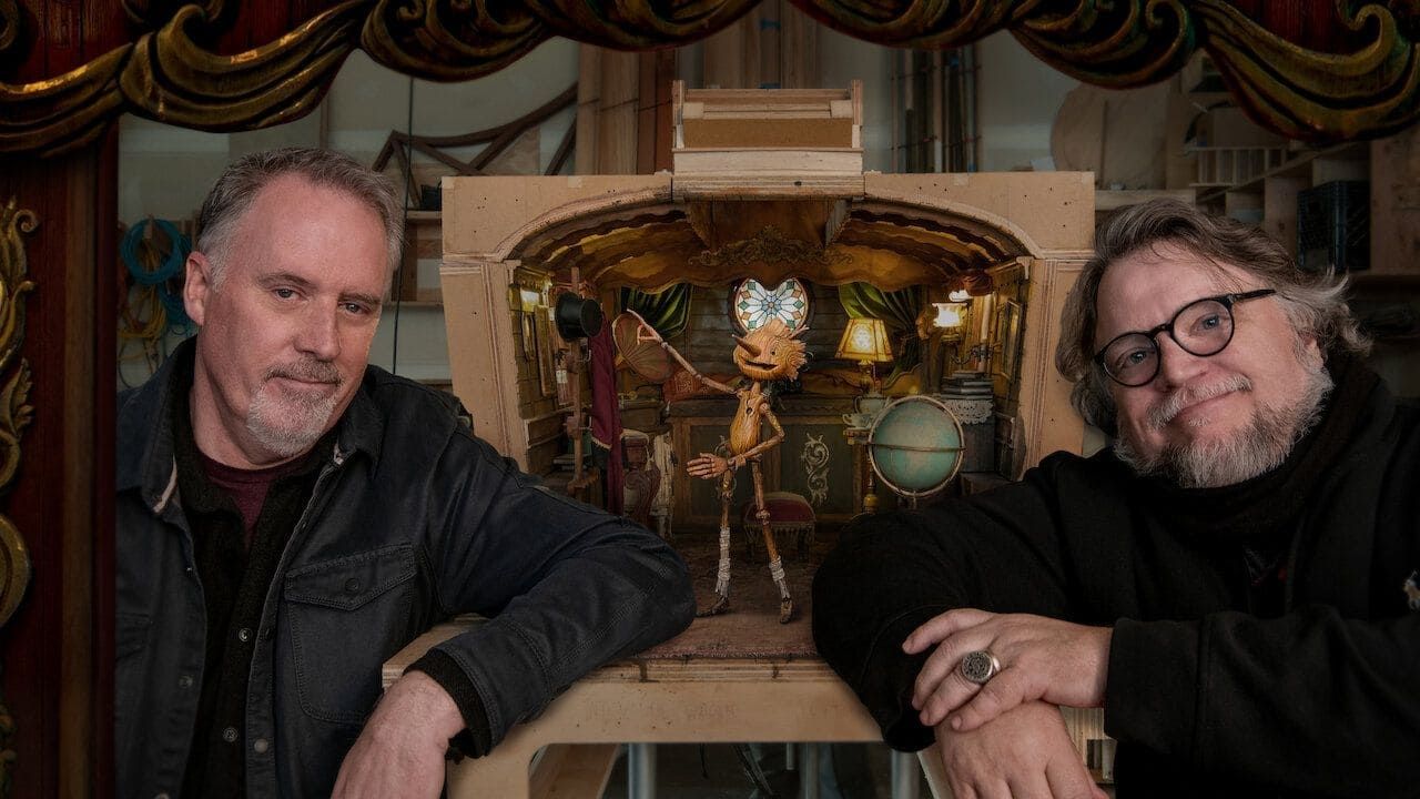 Cubierta de Pinocho de Guillermo del Toro: Cine tallado a mano