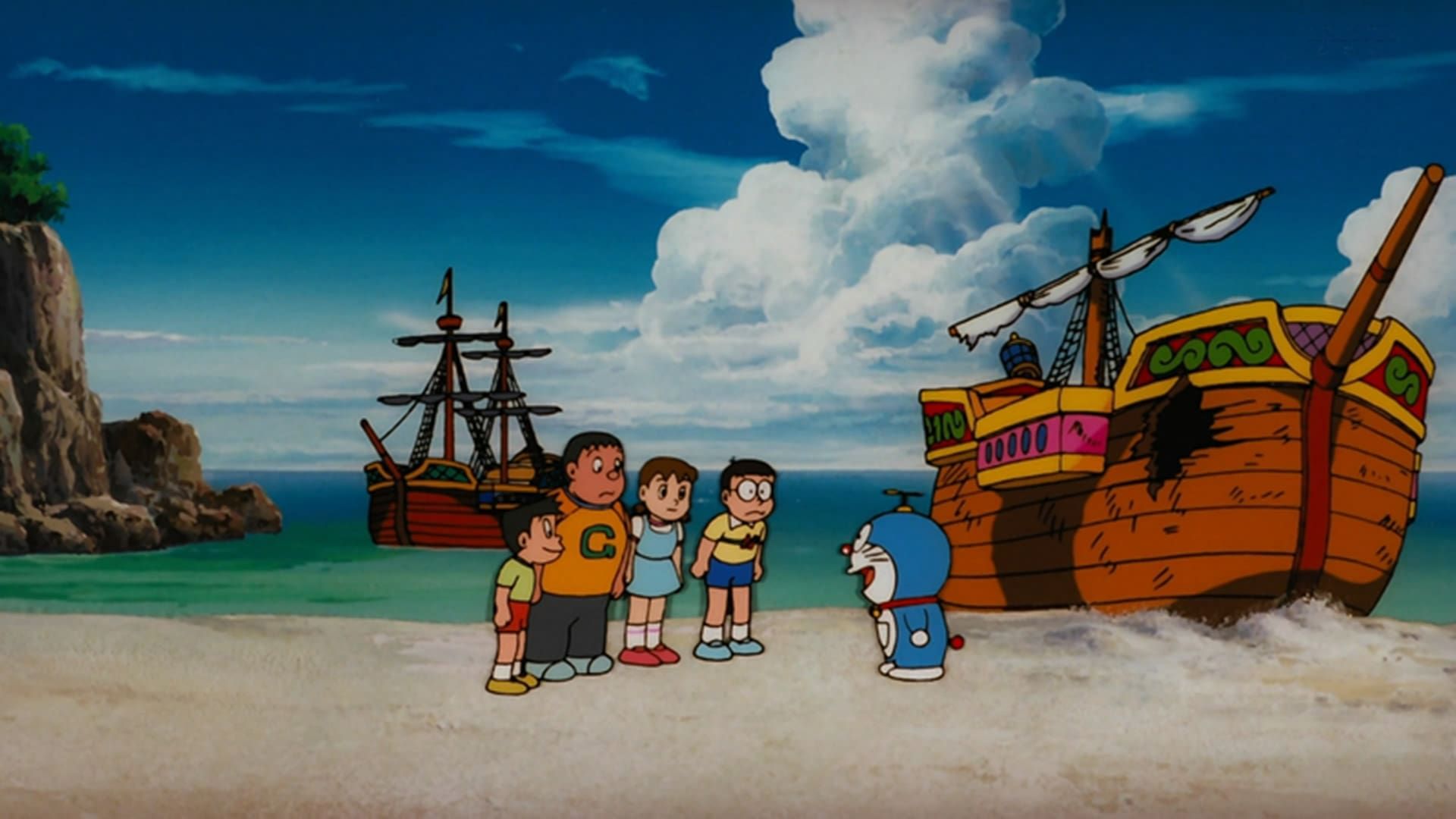 Cubierta de Doraemon y los piratas de los mares del sur