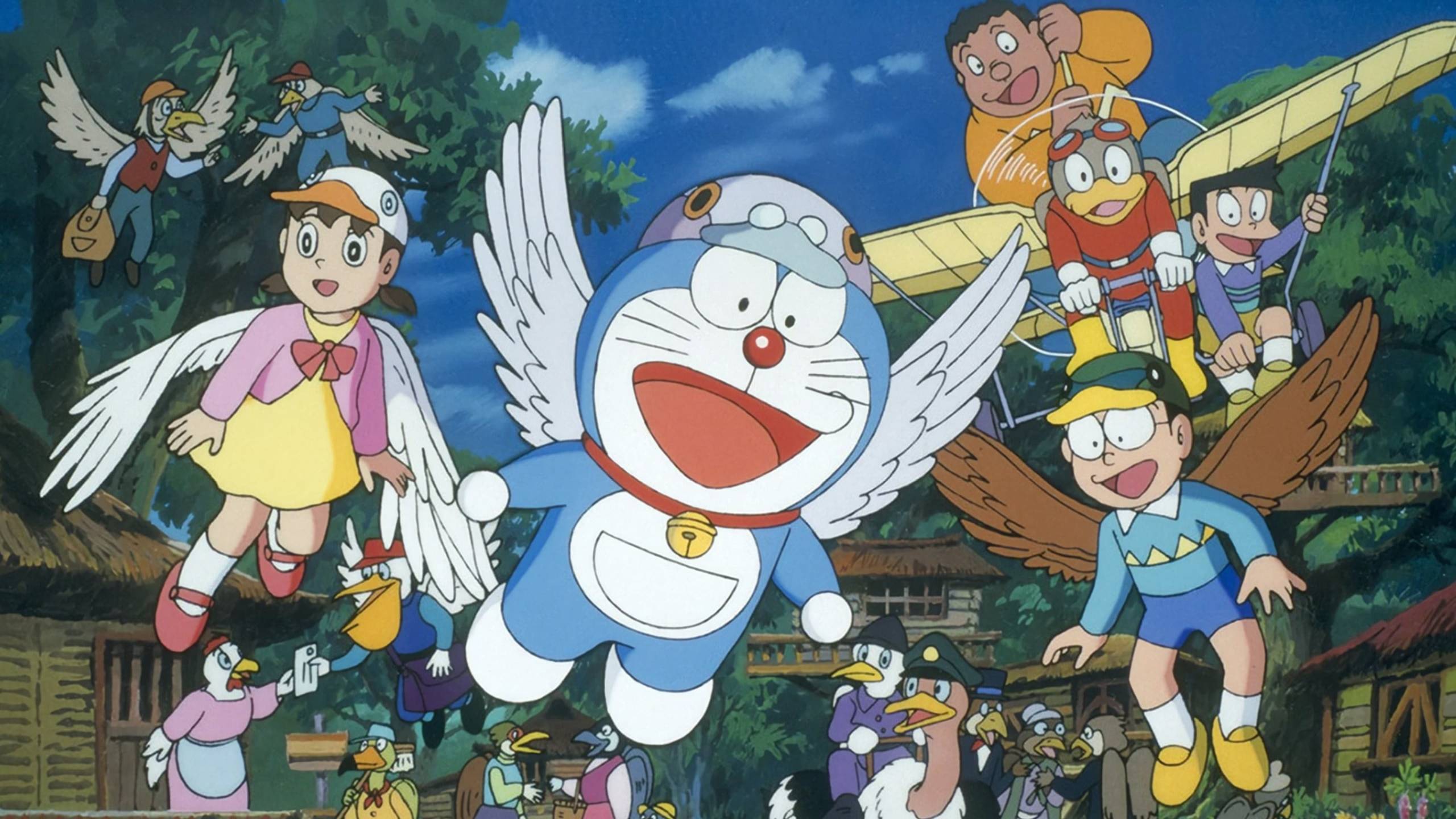 Cubierta de Doraemon en el mágico mundo de las aves