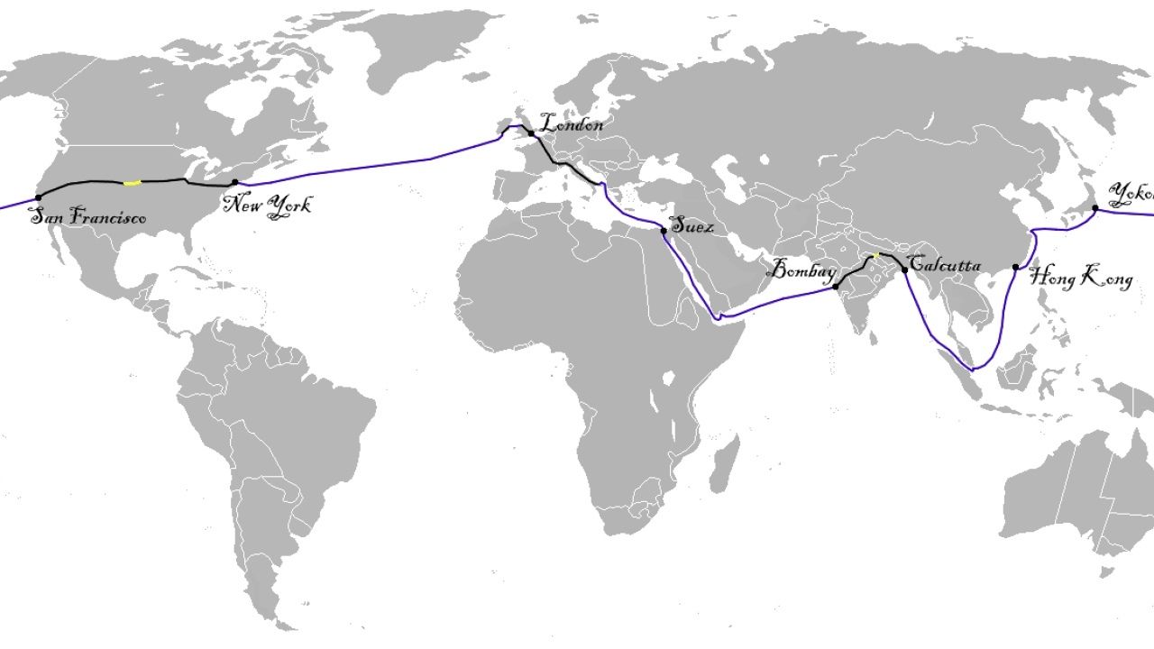 Cubierta de La vuelta al mundo en 80 días