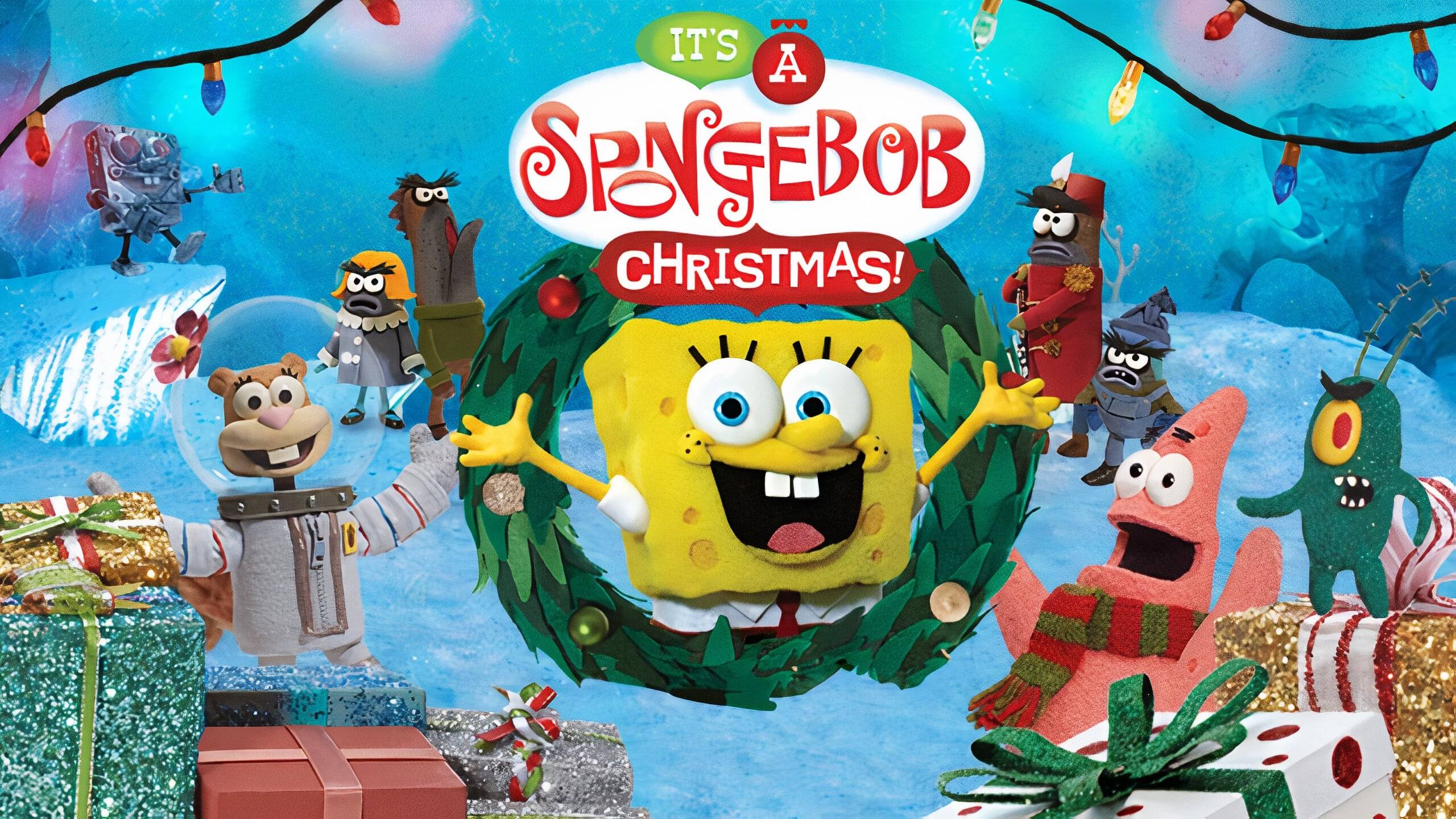 Cubierta de Bob Esponja: ¡Navidad esponjosa!