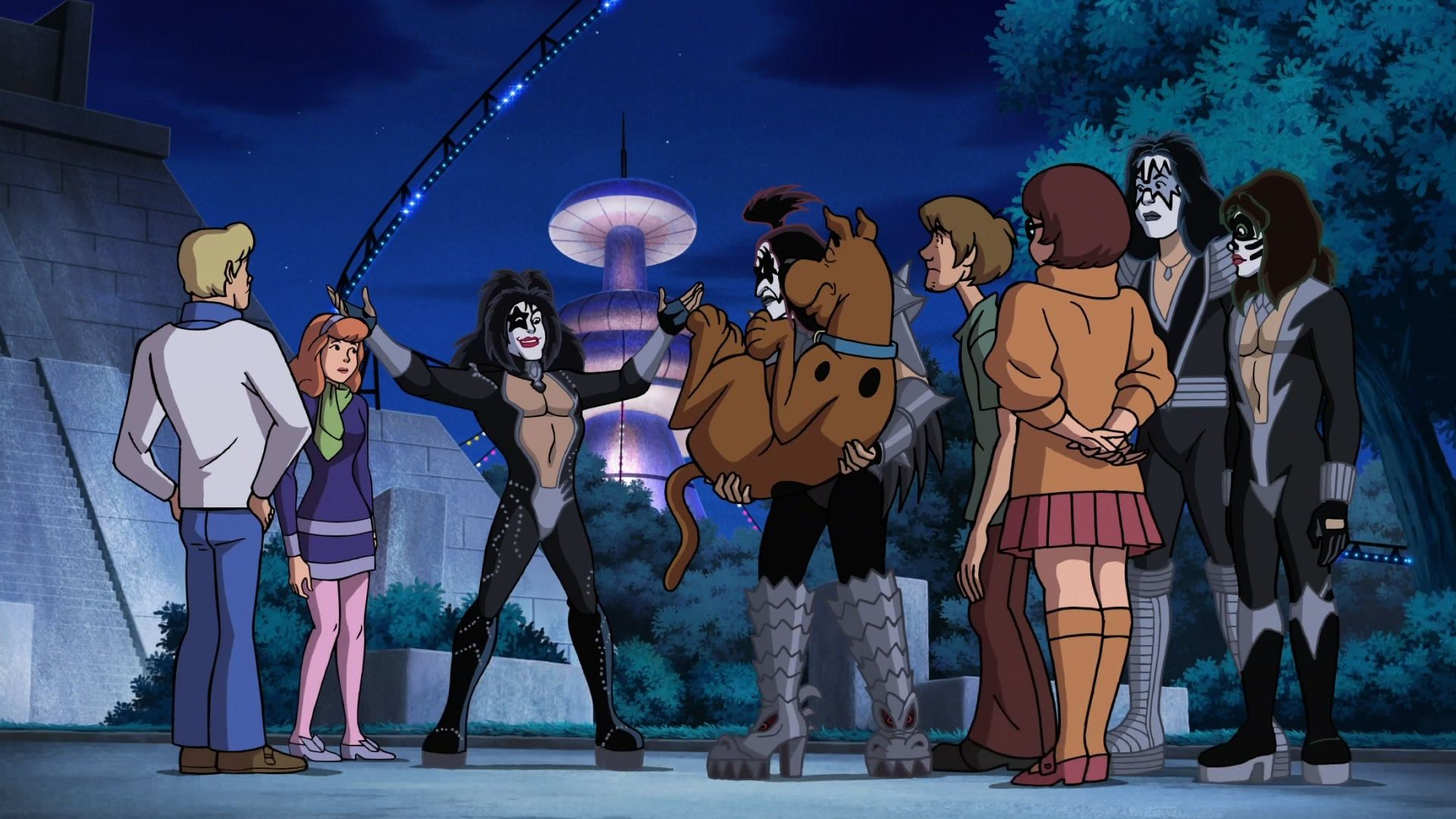 Cubierta de ¡Scooby Doo! conoce a Kiss: Misterio a ritmo de Rock and Roll